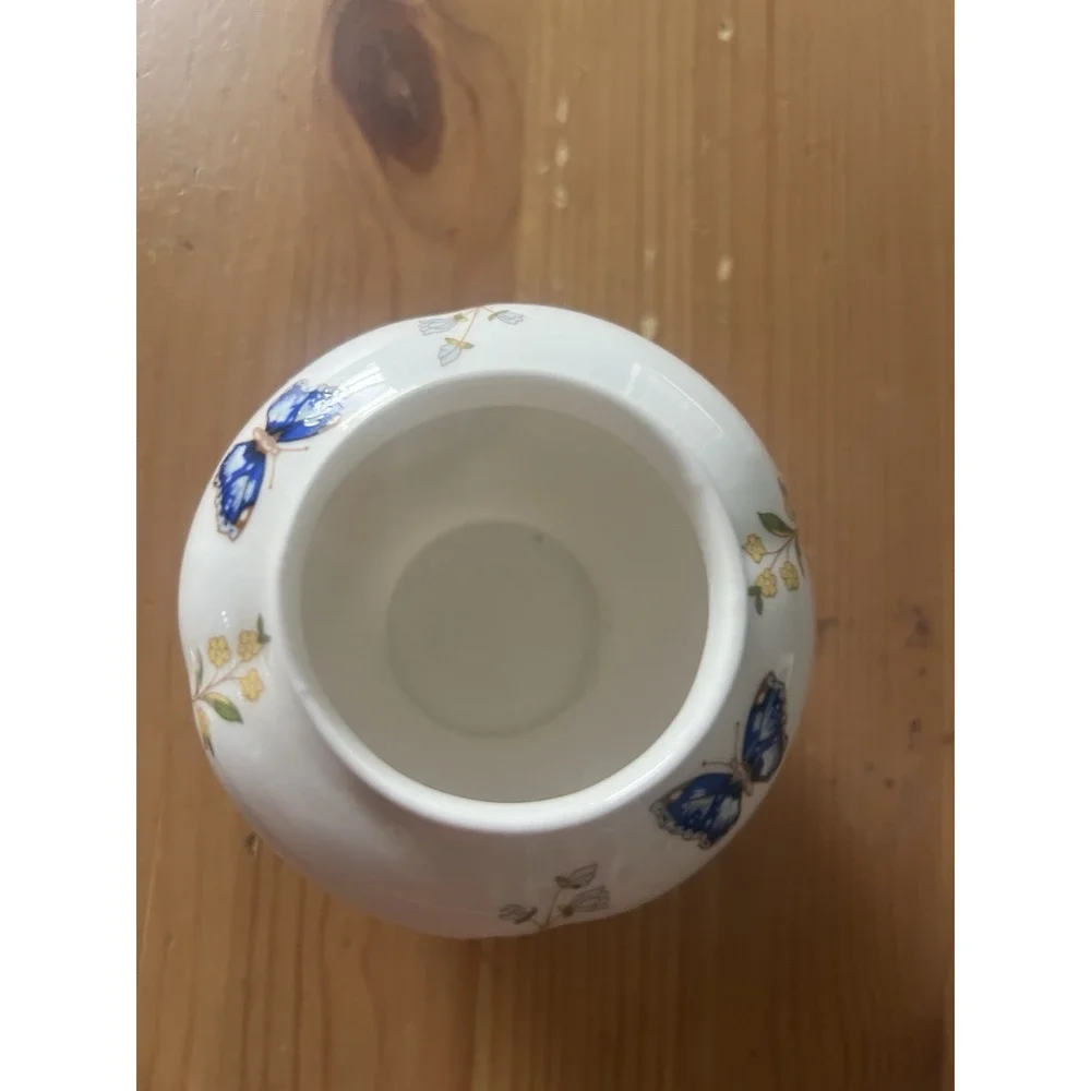 Aynsley Cottage Garden Fine Bone China Covered Ginger Jar Trinket Box England